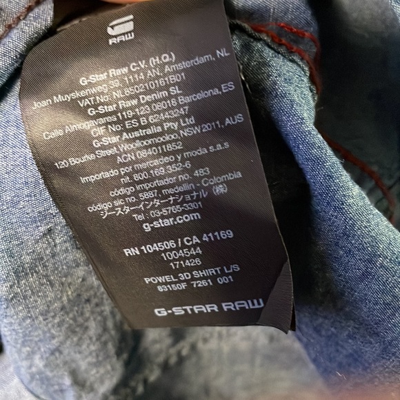 G-Star Raw Button Up Military Cargo Style Shirt - Picture 10 of 11